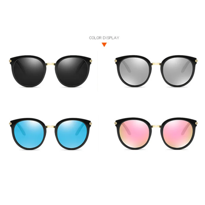 Vintage Minus Lens Polarized Sunglasses Prescription Women Anti-glare Gray Lenses Round Short-sight Goggle 0 -0.5 -0.75 To -6.0
