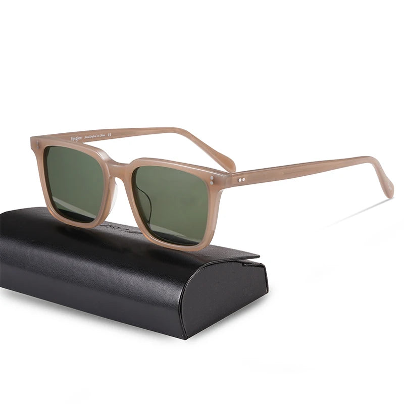 Vintage Sunglasses Women 2022 Matte Black Acetate Frame Retro Men Polarized Sunglasses UV Protection Sunglasses for Men
