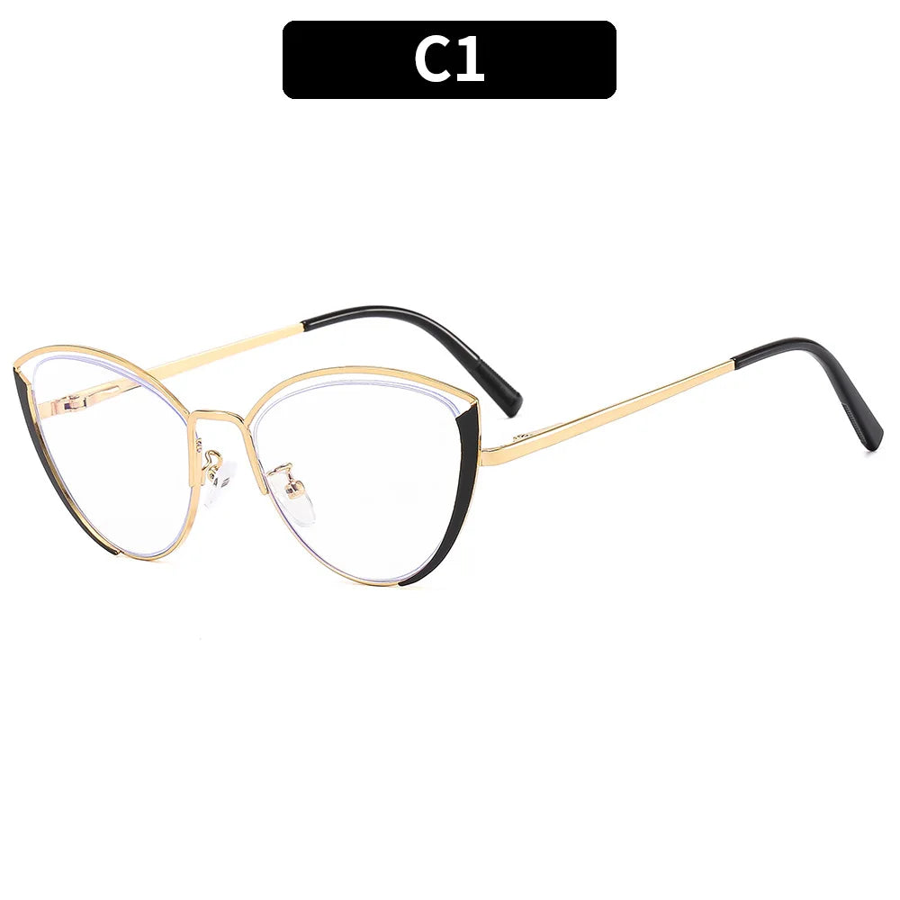 XJiea Luxury Brand Designer Eyeglasses Frames Women Anti-Blue Light Lenses High Quality Myopia Hyperopia Glasses