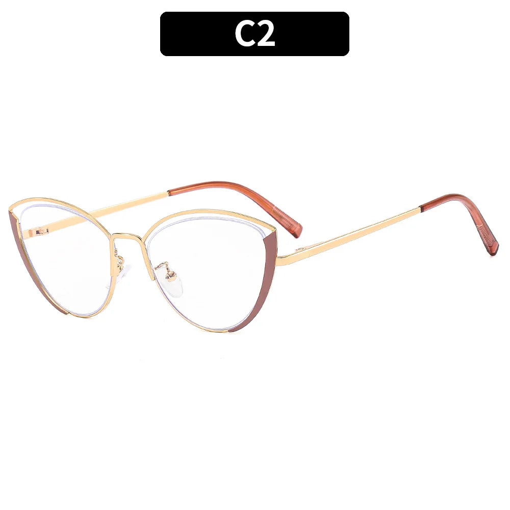 XJiea Luxury Brand Designer Eyeglasses Frames Women Anti-Blue Light Lenses High Quality Myopia Hyperopia Glasses