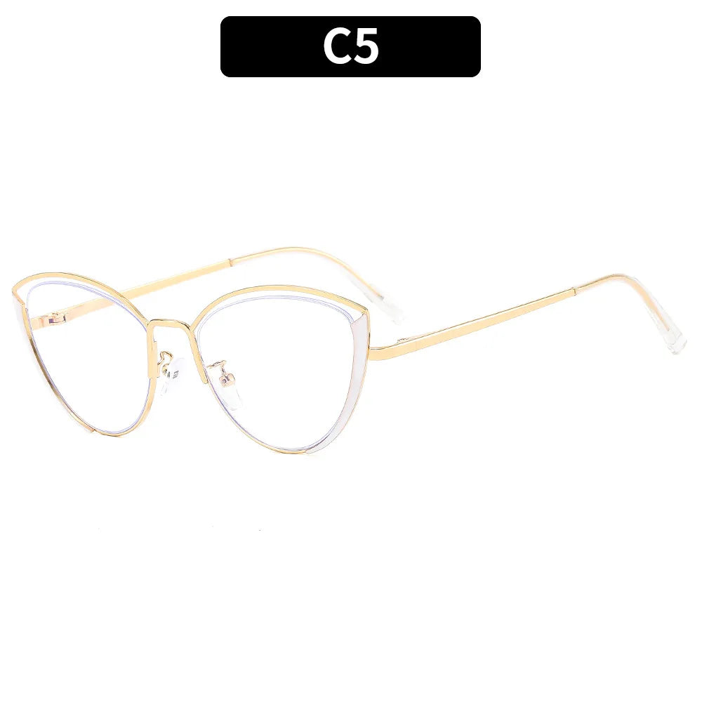 XJiea Luxury Brand Designer Eyeglasses Frames Women Anti-Blue Light Lenses High Quality Myopia Hyperopia Glasses
