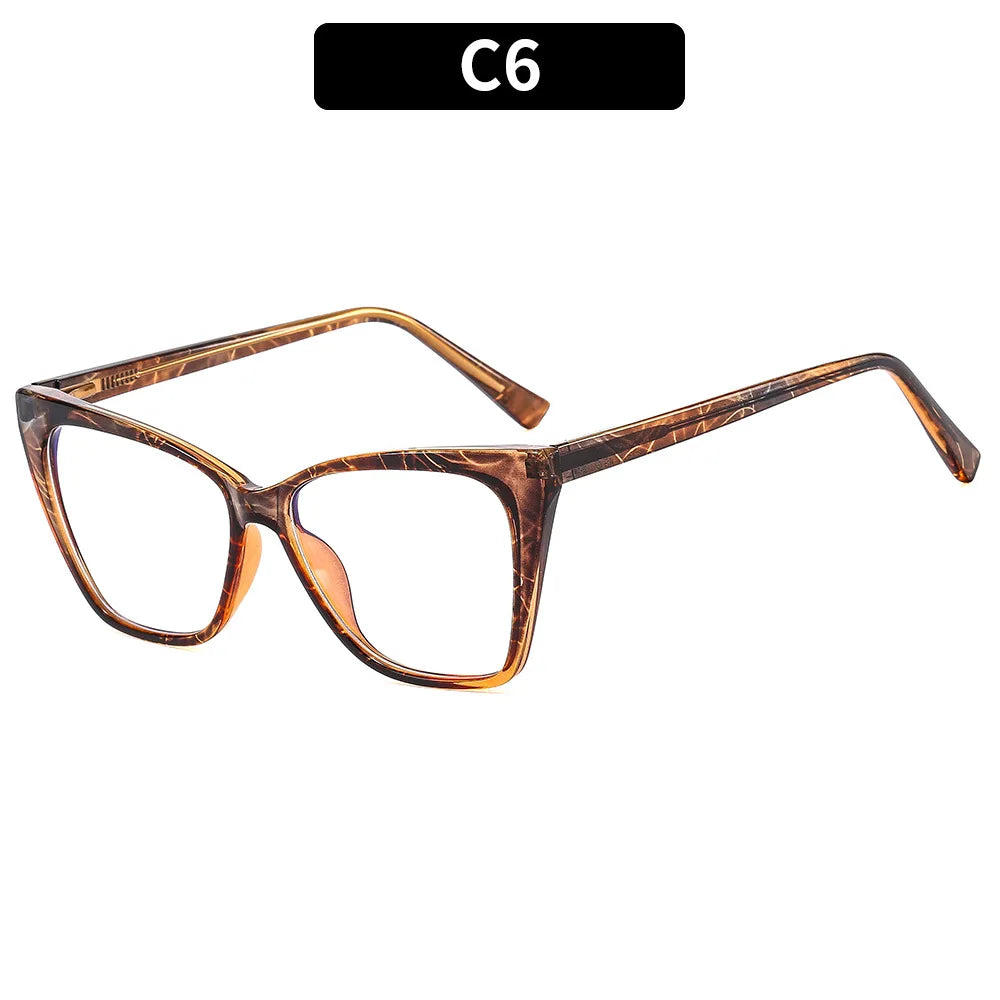 XJiea Luxury Brand Myopia Women Glasses Frame Designer Stitching Color Optical Eyewear Anti-blue Light Lenses Eyeglasses
