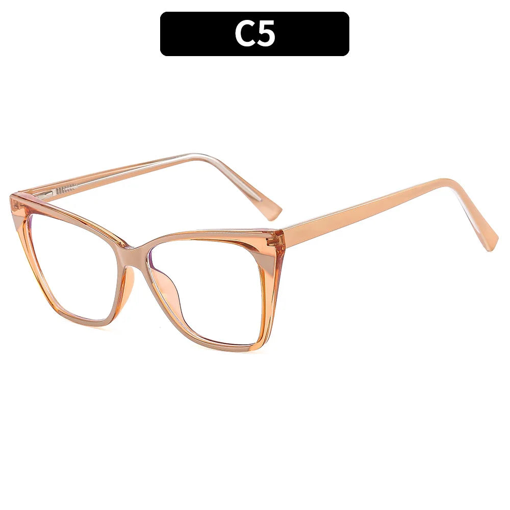 XJiea Luxury Brand Myopia Women Glasses Frame Designer Stitching Color Optical Eyewear Anti-blue Light Lenses Eyeglasses