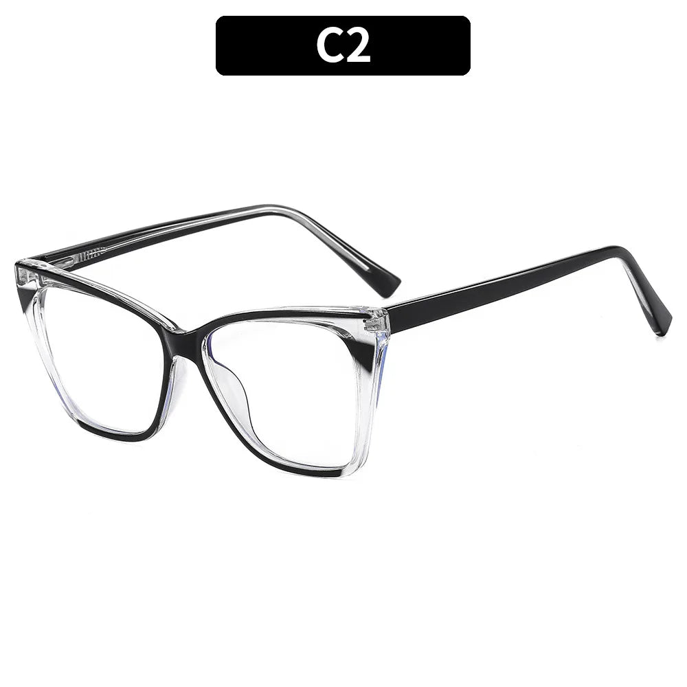 XJiea Luxury Brand Myopia Women Glasses Frame Designer Stitching Color Optical Eyewear Anti-blue Light Lenses Eyeglasses