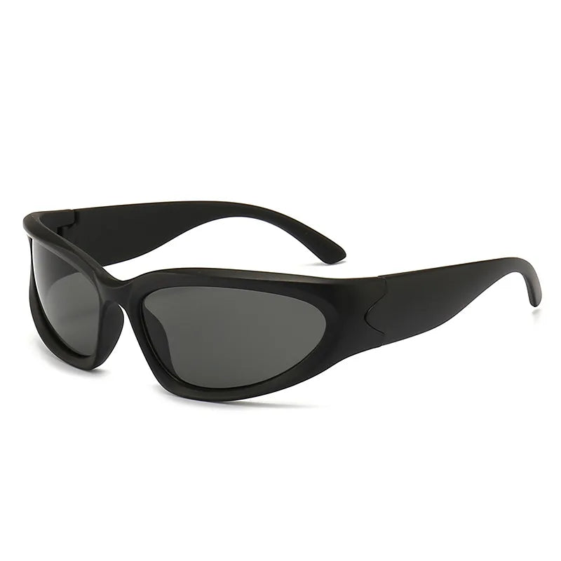XJiea y2k Occhiali da sole Donna 2024 Steampunk Uomo Occhiali Lenti a specchio alla moda Ciclismo all'aperto Unisex Shades Eyewear