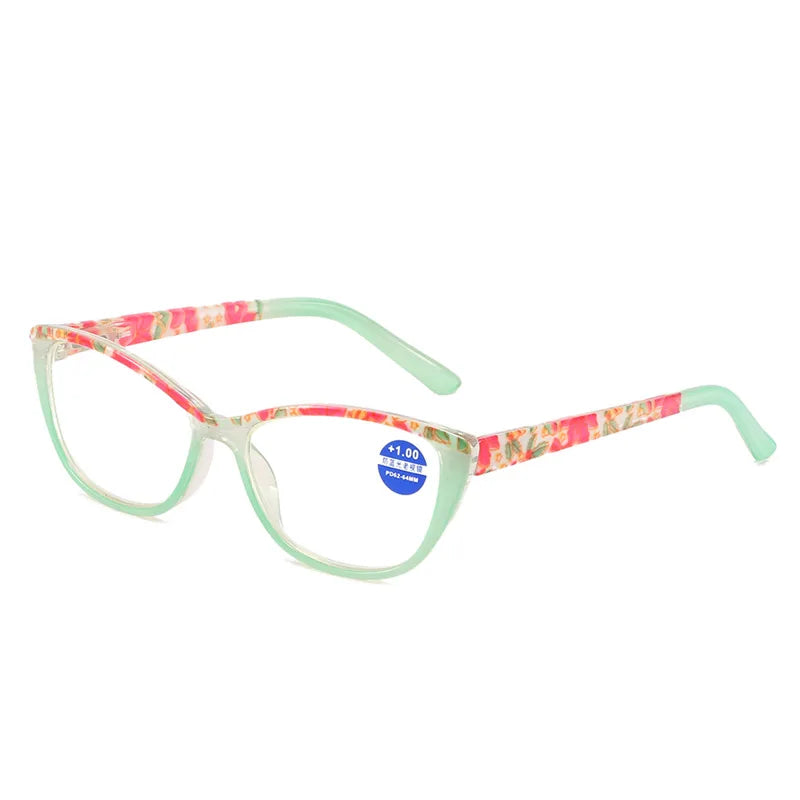 seemfly Cat Eye Presbyopic Spectacle Anti Blue Ray Reading Glasses Women Ultralight Prescription PC lenses Eyewear +1.0 to +3.5