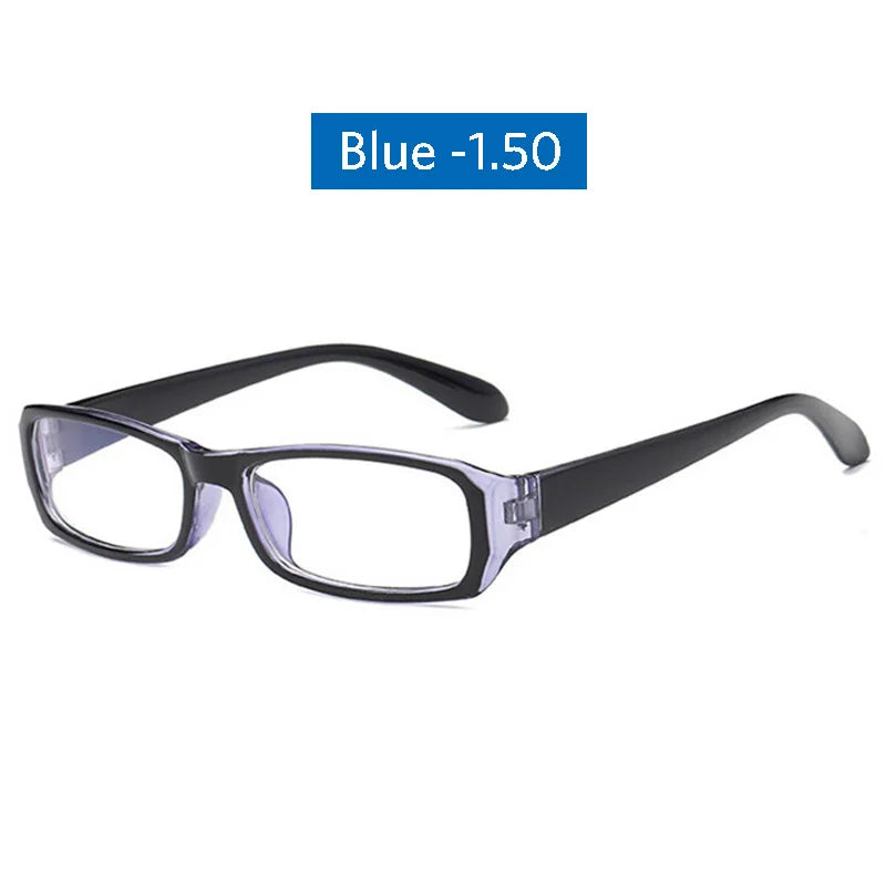 seemfly Pink Vintage Myopic Glasses Women Men Myopia Eyeglasses Black Frame Anti Blue-ray Ultra Light Short Sight Lenses Eyewear